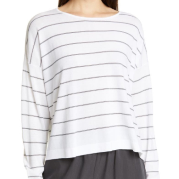 Eileen Fisher Sweaters - EILEEN FISHER Striped Layered Long-Sleeve Sweater